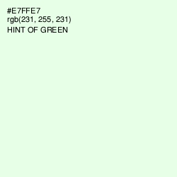#E7FFE7 - Hint of Green Color Image